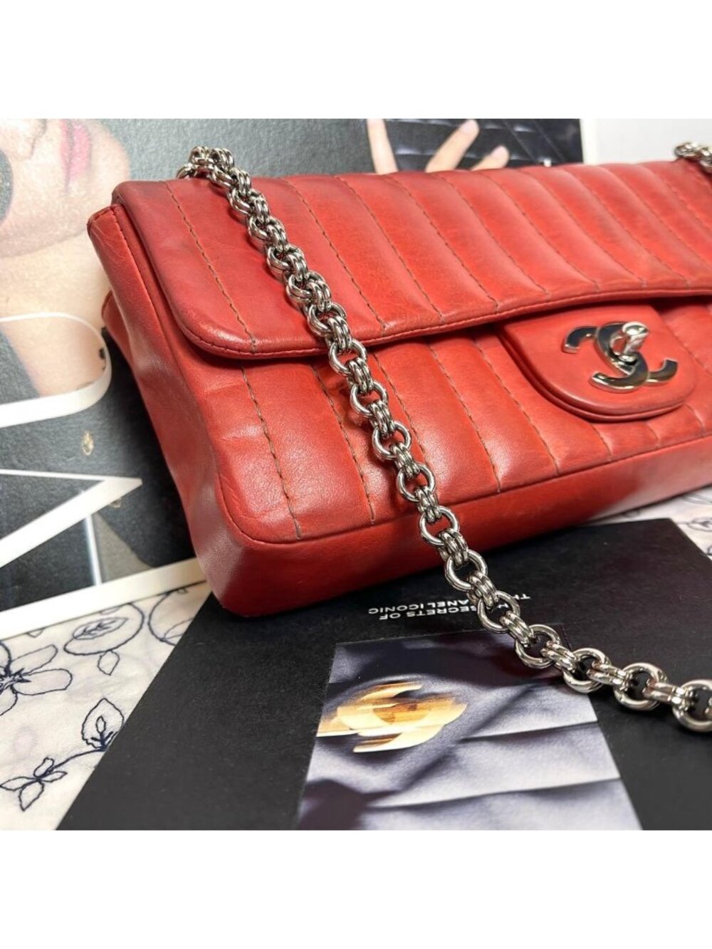 ★SOLD★ Chanel Mademoiselle Double Flap Chain - Picture 4 of 15